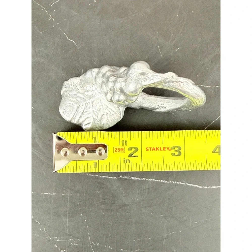 Vintage Pewter Napkin Ring Figural Grapes Leaf Motif 3.5